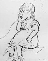 Tekening van An Onzea, Ludo's petekind