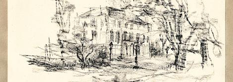 Houtskooltekening in 1948 geschonken aan medeleerlinge in Ter Kameren, Andrée Dumont. Vandaar de mededeling op de tekening 'van een medeleerling'. Het kasteel is voorlopig nog niet gevonden.